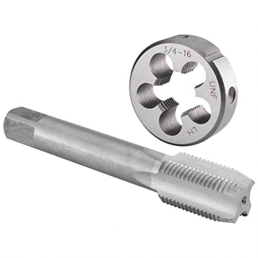 TFKI Burkit 3/4"-16 UNF Tap And Die Set Left Hand 3/4 X 16 UNF Machine Thread Tap And Round Die - 如圖 - 查看 1