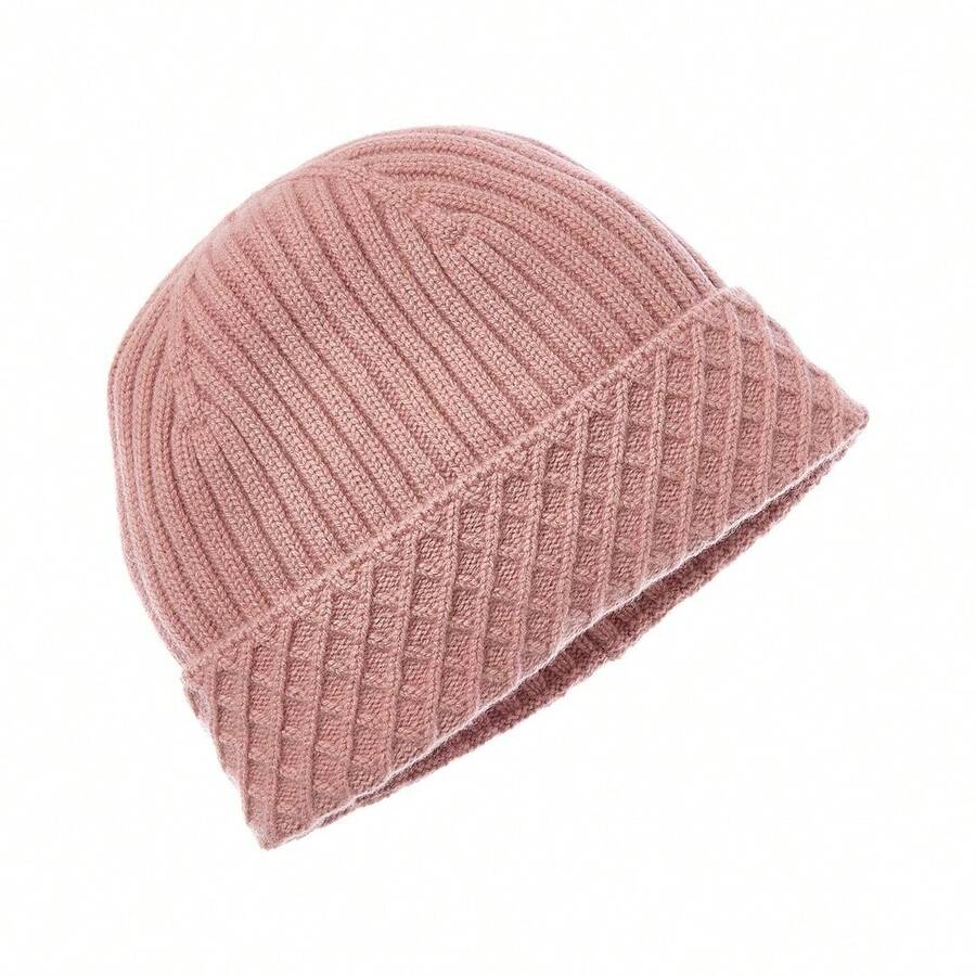 Bruno Magli Diamond Cuff Rib Cashmere Beanie - Đỏ - Xem 1