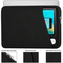 Laptop Sleeve, Durable Briefcase Shockproof Protective Case, Handbags Portable Laptop Bag 15.6 Inch Notebook Computer With Front Pocket, Black - Đen + 15,6 inch - Xem 2