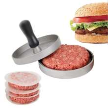 Prensa Para Hamburguesas Inoxidable Herramienta Para Hacer Hamburguesas Molde Para Carne Para Cocina Casa y Barbacoas Al Aire - Plateado - Ver 8