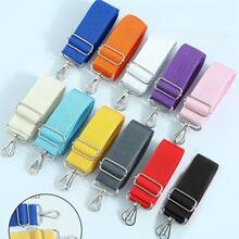 A High-End Feel Bag Strap Extended Colorful Wide Strap Colorful Bag Shoulder Strap Adjustable Lanyard Accessory Crossbody Dual-Use - Xám - Xem 1