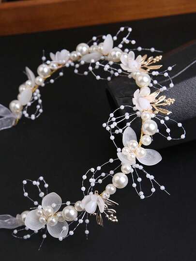 1pc Elegant Korean-Style Crown Headband, Delicate Forest Design, Handcrafted, Intricate Floral Leaf Decor, Lightweight & Comfortable For All-Day Wear, Fashionable Korean Style Headband, Suitable For Daily Wear, Weddings, Parties, Birthdays, Balls, Banquets, Festivals