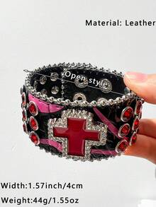 1 chiếc vòng tay nhựa cổ điển, màu đen và hồng, thiết kế nhiều họa tiết ngôi sao và chấm bi, thích hợp để kết hợp hàng ngày, mua sắm, làm quà tặng cho bạn bè, trang sức thời trang - Nhiều màu B - Xem 12