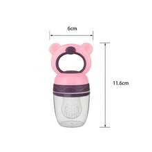 KUNT 1 pieza Alimentador de fruta con forma de oso de bebé hecho de silicona, bolsa de malla de silicona chupete, bolsa de alimentación de fruta para bebés para uso diario - Multicolor - Ver 12