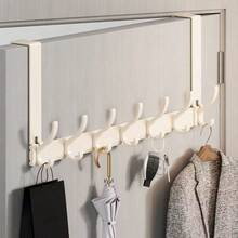 New No-Drill Door Hook, Over-The-Door Hanging Rack, Extended Length Door Mounted Clothes Hanger, Essential For Hanging Clothes. Ideal For Bedroom Storage. - Multicolor - View 1