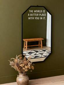 1/2 件装“有你，世界更美好”励志语录贴纸套装 – 自粘乙烯基贴纸，适用于镜子、汽车和家居 | 车辆和生活空间励志装饰 - 彩色 - 查看 5