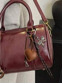 女士 PU 皮革钥匙扣，带心形装饰、花尾、蝴蝶结、编织绳、弹簧夹、弹簧扣，高端装饰包包配件、包包挂件、吊坠、汽车挂件、日常用品，完美的节日礼物、生日礼物，适合恋人、家人、朋友、同学、同事、老师 - 彩色 - 查看 10