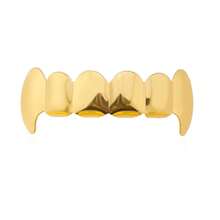 1-2 piezas Joyas de dientes plateados con diseño único de dientes de colmillo de moda HIPHOP - Oro y plata - Ver 15