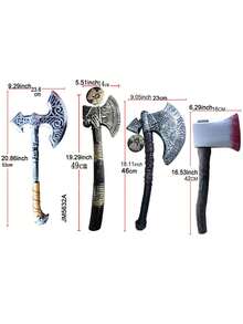 1pc Caribbean Pirate Axe Adult Toy, Halloween Costume Role Play Prop - Multicolor - View 2