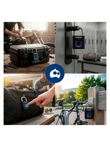 Candado Inteligente de Huellas Dactilares (Hasta 10 Usuarios). Bluelander - Negro - Ver 7