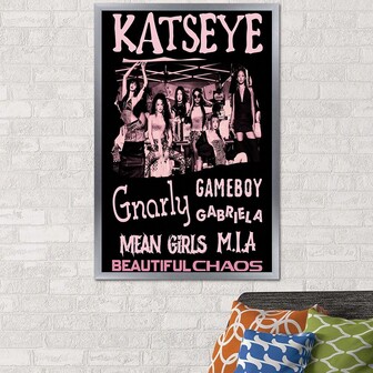 1张Katseye海报 | Kpop Katseye墙面艺术印刷品 | 粉丝灵感Katseye装饰 | 独特的Kpop乐队海报帆布画，房间装饰墙面艺术，客厅装饰，办公室装饰，卧室装饰，厨房装饰，墙面装饰，家居装饰海报（无框）