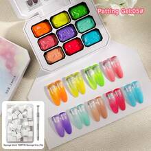 AiFer Bộ 9 màu sơn gel chấm bi, độ bão hòa cao, màu gel bán đặc phổ biến, thích hợp cho các tiệm làm móng. - Nhiều màu - Xem 16