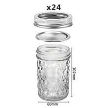 SKOCHE Mason Jars 8 Oz 24 Pack Half Pint Canning Jars With Regular Airtight Lids And Bands Small 8oz Glass Jars With Lids Ideal For Fermenting Pickling DIY Decors Fruit Preserves Jam Jelly - Bé nhỏ - Xem 2