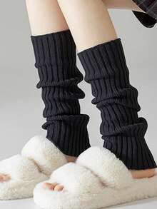 1双/2双装 15.7英寸薄款黑色腿套，防滑，适合日常穿着，舒适保暖 - 黑色 - 查看 8