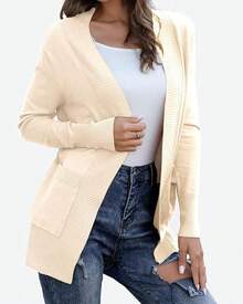 Women Sports Cardigans - Apricot - View 3