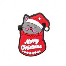 Zestaw 20 zawieszek do butów z motywem świątecznych kotków, ozdoby do butów z PVC do torby plażowej, zawieszki do akcesoriów do butów, pomysł na prezent urodzinowy, świąteczny, walentynkowy, halloweenowy - Wielokolorowe - Zobacz 10