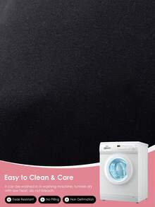 4 件套格子枕套，隐形拉链，柔软现代风格，适用于客厅、卧室、沙发装饰，可机洗，通过 Oeko-Tex 认证 - 黑色 - 查看 7