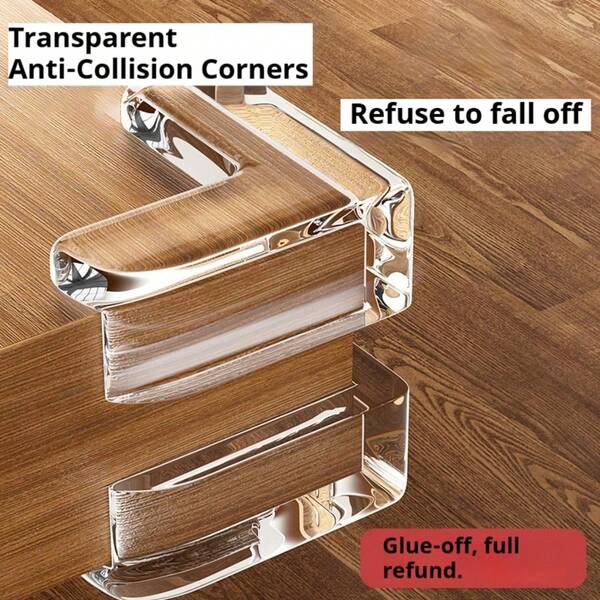 4/8pcs Transparent Furniture Corner Guards, Table Edge Protectors And Window Edge Covers, Suitable For Tables, Cabinets Etc., Reduce Bumps And Damage, Modern Design, Smooth Surface