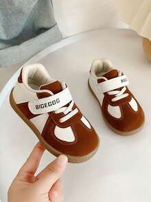 幼儿男女童软底防滑鞋，舒适百搭婴儿鞋，春秋季 - 棕色 - 查看 1