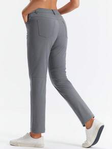HOTSUIT Quần Jogger Golf Dệt Kim Cho Nữ, Quần Co Giãn Nhẹ, Lý Tưởng Cho Mặc Hàng Ngày Và Thể Thao, Hàng Mới Về Mùa Đông - Xám - Xem 3