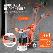 Amoladora eléctrica para pisos de concreto, amoladora de 10 pulgadas, pulidora de pisos de concreto de 1,7 HP, rectificadora de 1300 W, amoladora de superficies con motor sin escobillas mejorada de 1720 RPM para granito/mármol/piedras - 10 pulgadas - Ver 6