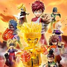 BLOKEES Toys Naruto Shippuden All-Star Edition Puzzle Building Blocks Toy, 20 Movable Joints, Built-In Ninja Display Stand, Includes Random Mini Round Card