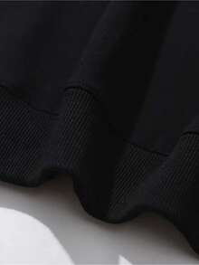 2025 New Women's Hoodie, White, Oversized, Heavyweight, American Style, Lightweight, Loose Fit, Perfect For Spring And Autumn, Student Style, Popular, Casual Fashion, Essential For Everyday Outfits - Negro - Ver 5