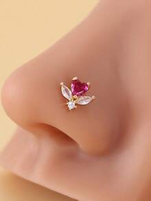 Piercing de Nariz em Formato de Coração (1 unidade), Novo Piercing de Nariz, Acessório Fofo para o Nariz, Presente Ideal para o Dia a Dia e Ocasiões Especiais para Mulheres