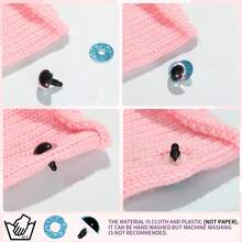 10个3D闪亮猫眼DIY工艺材料，12/14/16/18mm椭圆形水晶娃娃眼睛，多种颜色可选 - 耐用塑料眼球，带闪光和光环，适用于泰迪熊、动物等。 - 閃光 - 查看 8