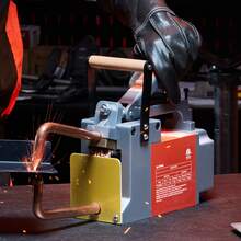 Soldadora por puntos portátil , máquina soldadora por puntos de 1/8 de pulgada con capacidad de entrada de 1,5 kVA, pistola de punta de soldadura portátil, máquina de soldadura por puntos de chapa metálica para placas de acero - Gris - Ver 9