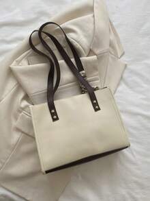 Women's Fashion Large Capacity Contrast Color Versatile Shoulder Bag