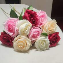 1pc/3pcs/10pcs (20.4 Inches Tall) Multi-Color Long Stem Artificial Silk Rose, Suitable For Wedding Centerpiece Decor, Valentine's Day, Anniversary Gifts, And Home Decoration - Multicolor - View 14