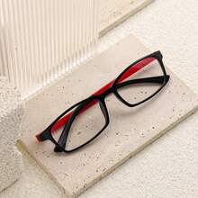 6pcs Classic Square Reading Glasses, Fashionable Color Matching Makes You Look Younger, Ultra-Light & Comfortable Frames, Large Assortment Perfectly Meets Your Daily Reading Needs - 3灰色+3紅色 - 查看 5