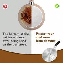 5.12 Inch Stainless Steel Induction Adapter Plate For Electric Gas Glass Cooktop Induction Heater Diffuser For Moka Pot Glass Bowls Sauce Pan - 不銹鋼 - 查看 2