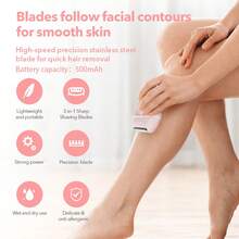 1pc Women's Electric Shaver, Rechargeable Wet & Dry Use, Suitable For Bikini Area, Underarms, Face, Legs, Arms And Body - Multicolor - View 7