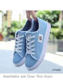 女式帆布鞋，低帮，厚底，休闲步行鞋，经典舒适平底时尚运动鞋