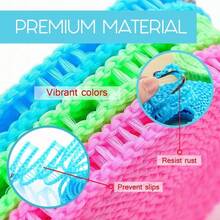 1pc Windproof Clothesline, Thick & Sturdy, No Drill Indoor/Outdoor Drying Rope, Windproof, Non-Slip, Hanging Clothesline, Multi-Color, Suitable For Camping, Travel, Laundry - Multicolor - View 5