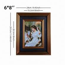 1 buc. Ramă foto retro în stil american vintage, culoare negru bronz, decor, colaj foto retro A4 de 6/7/8/10 inch, poate fi folosită ca decor pentru noptieră sau pentru agățat de perete - Cupru negru american - Vizualizare 12