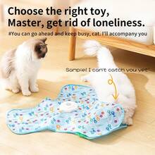 Interactive Feather Cat Toy, Moving Feather Cat Toy, Hide And Seek Cat Toy, Suitable For Bored Adult Cats Hunting And Hide-And-Seek Games, Gift, Celebration Item - Multicolor - View 9