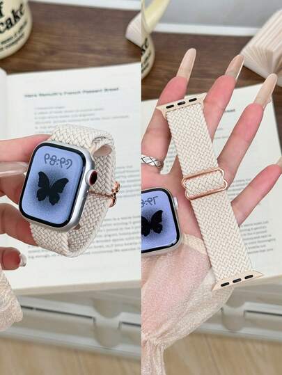 1条弹力尼龙表带，兼容，女士运动款，尺寸38mm、40mm、41mm、42mm、44mm、45mm、46mm、49mm，弹性表带，适用于 Ultra、S10、9/8/7/6/5/4/3、SE系列。