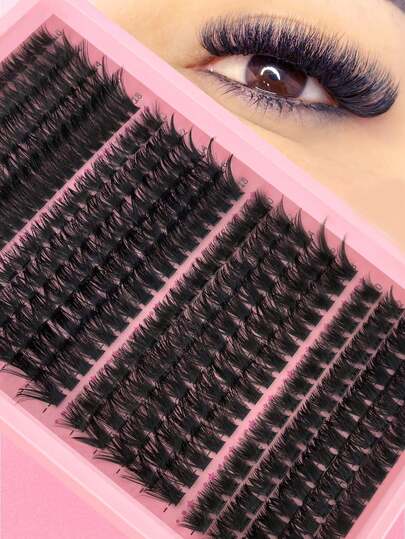 330 racimos de pestañas rizadas tipo D 80D 100D 120D 160D, racimos de pestañas de manga para anime de 0.07mm, pestañas postizas individuales reutilizables, adecuadas para fiestas, bodas y uso diario