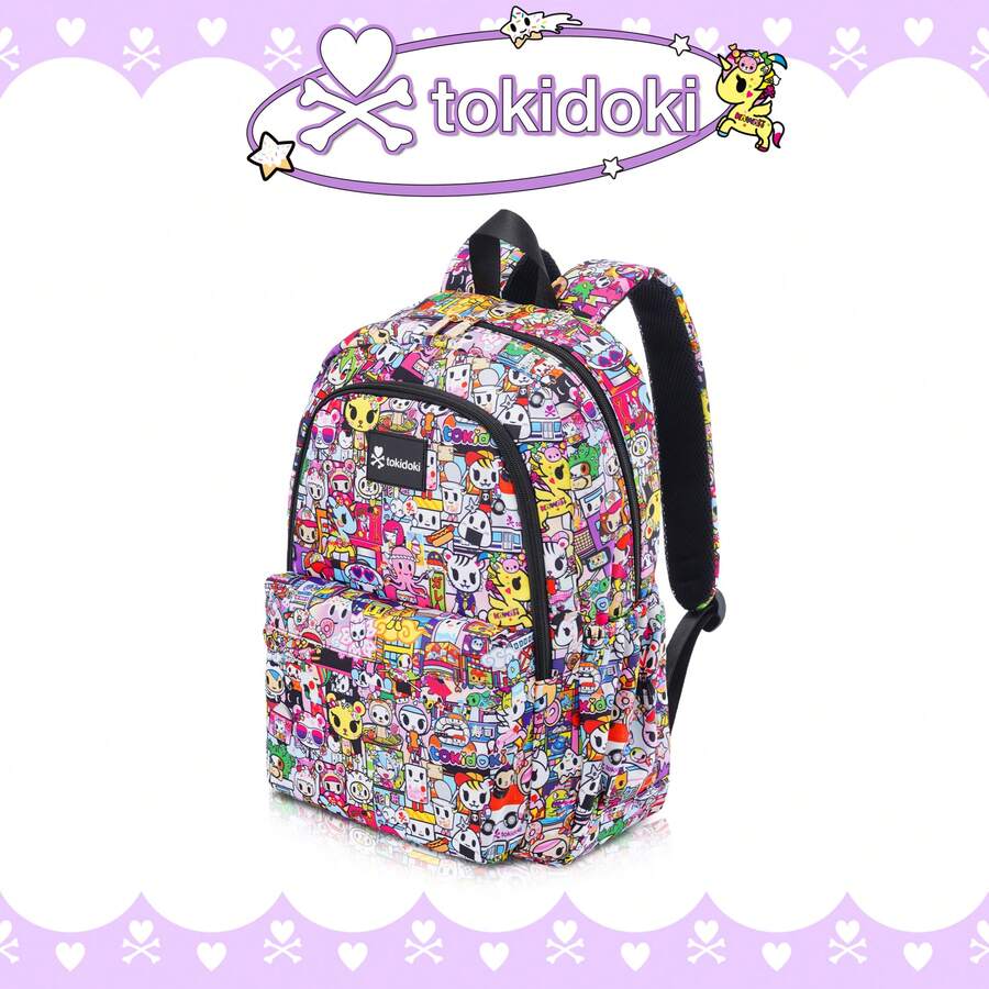 Tokidoki Unicorno Backpack School Bag Large Capacity Portable Travel Backpack Casual Daypack Cartoon Travel Bag - màu đen - Xem 1