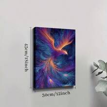 2D Flat Printing, 1pc, A Magnificent Phoenix With Fiery Orange Purple And Blue Plumage Soars Through Starry Night Sky Surrounded By Golden Sparkles, Canvas Wall Art For Living Room, Bathroom Wall Art Bedroom Framed Wall Art Poster Art Prints Ready To Hang Pictures Home Decorations Wall Decor For Office - Nhiều màu - Xem 12