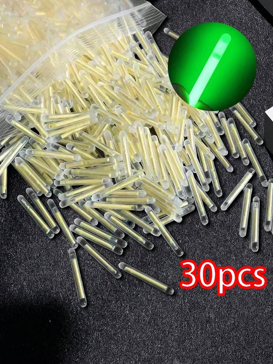 5/10/20支装荧光棒，类似鱼饵，黑暗中发光，适合户外垂钓