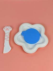 1个硅胶猫粮勺，适用于湿粮，迷你宠物罐头开罐器，猫/狗罐头喂食盖套装