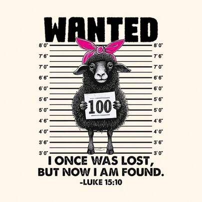 Lost Sheep Jesus DTF Transfer Stickers, Jesus Christian Iron-On Transfer Stickers Suitable For Crafting T-Shirts, Jeans, Sweatshirts, Bags, Pillows Decoration, Washable And Durable, Various Holiday Theme Decorations - Clothing