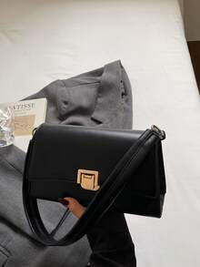 2025 New High-Quality Women Commuter Bag, One Shoulder Crossbody Bag, Casual Baguette Bag, Underarm Bag - Black - View 8