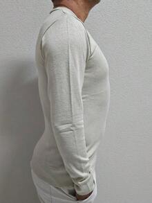 Men's Winter Sweater | Men's Knit Sweater | Wool Knit Pullover Winter Long Sleeve V-Neck Men's Knit Sweater V-Neck Long Sleeve Fitted Basic Comfortable | Men's Knit Sweater With V-Neck Ribbed Casual Elegant | Men's Fine Knit Pullover Long Sleeve V-Neck Basic Various Colors | Men's Knit Sweater V-Neck Casual Comfortable Style For Everyday Wear - 沙灘 - 查看 9