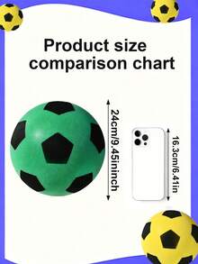 Silent Elastic Foam Soccer Ball | Soft PU Material, High Rebound | Quiet For Indoor Training/Activities | Abstract 3D Printed Design | Ideal Gift For Husband/Children/Sports Enthusiasts | Excellent Gift Choice For Thanksgiving/Christmas/Halloween/New Year | Suitable For Parent-Child Interaction, - Multicolor - View 23