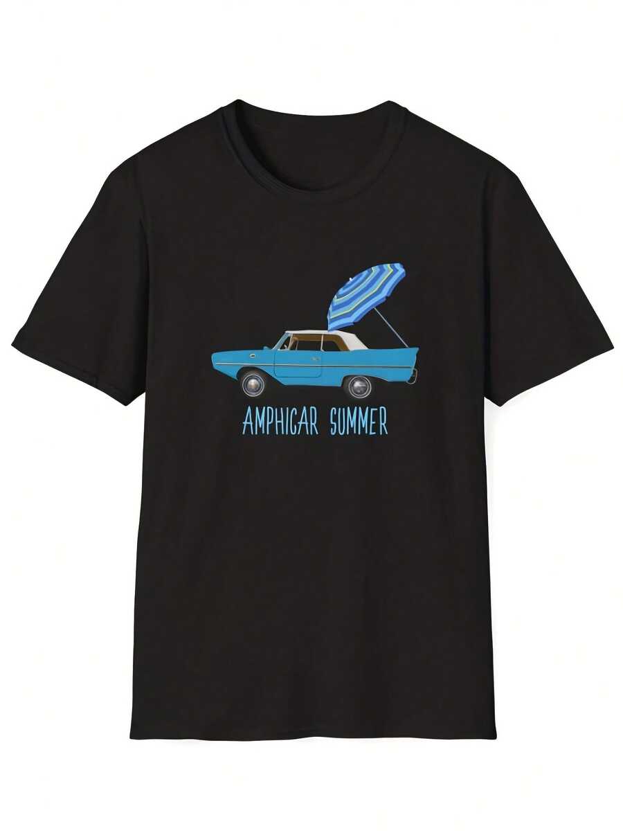 Lagoon Blue Amphicar Summer Shirt For Car Shows, Swim-Ins And Spash-Ins, Collector Car, Vintage And R - Uni Softstyle T-Shirt,This Fun Printed Casual T-Shirt Is The Perfect Gift For Valentine's Day/Christmas - 款式8 - 查看 1